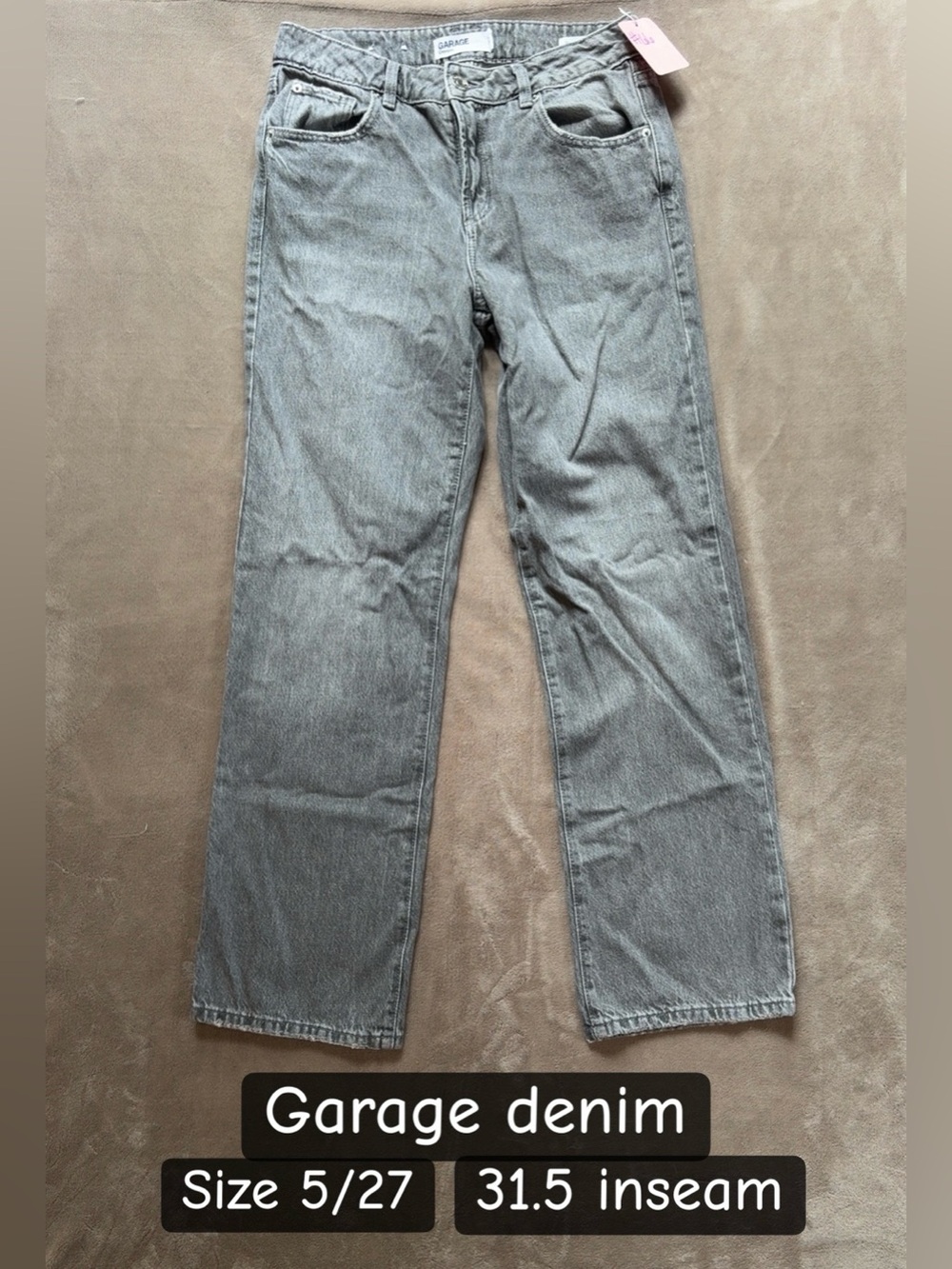Garage Black/Gray Straight-Leg Women’s Jeans
